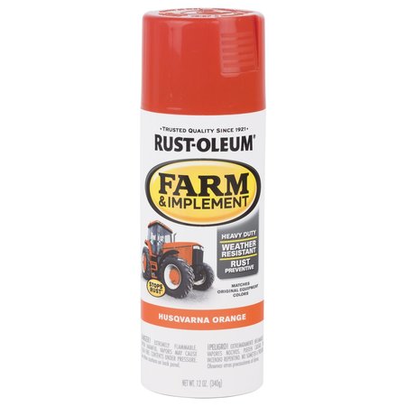 Rust-Oleum Farm & Implement Husqvarna Orange Spray Paint 12 oz -  SPECIALTY, 303472